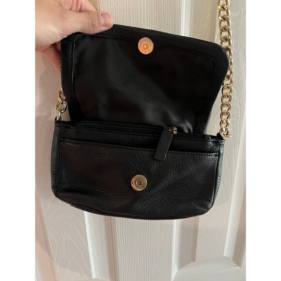 Calvin Klein Black Leather Crossbody Purse - Picture 6 of 9